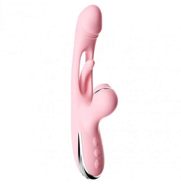 MizzZee - Red Heart Slap Vibrator (Chargeable - Pink)